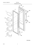 REFRIGERATOR DOOR Diagram and Parts List for FRS3HR35KW3  Frigidaire Refrigerator
