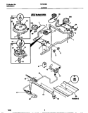 BURNER Diagram and Parts List for TGF335BCWD  Tappan Range