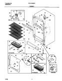 CABINET Diagram and Parts List for FFU17G9HW0  Frigidaire Freezer