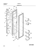 FREEZER DOOR Diagram and Parts List for FRS26KF7AB5  Frigidaire Refrigerator