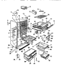 CABINET, SHELVES, DIVIDER, FAN ASSE Diagram and Parts List for RT178GCD2  Frigidaire Refrigerator