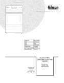 COVER Diagram and Parts List for GEF3015KWC  Gibson Range