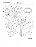 ICE & WATER DISPENSER Diagram and Parts List for FRS6LF7FM0  Frigidaire Refrigerator