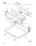 CONTROLS / TOP PANEL Diagram and Parts List for FGR211AS2  Frigidaire Dryer