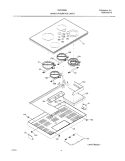 MAINTOP Diagram and Parts List for FEC30S6HBB  Frigidaire Cooktop