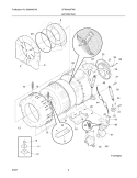 MOTOR / TUB Diagram and Parts List for CFW2000FW0  Crosley Washer
