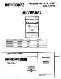 COVER Diagram and Parts List for MGF333BEWA  Frigidaire Range