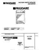 COVER Diagram and Parts List for LDG333PEW0  Frigidaire Dryer