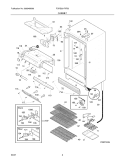 CABINET Diagram and Parts List for FCRS201RFB3  Frigidaire Refrigerator