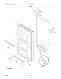 DOOR Diagram and Parts List for FFU11FC2CW2  Frigidaire Freezer