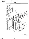 DOOR Diagram and Parts List for FRT18TRCW0  Frigidaire Refrigerator