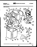 CABINET PARTS AND HEATER Diagram and Parts List for LCE441LW1  Frigidaire Washer