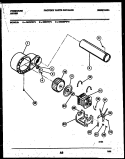 BLOWER AND DRIVE PARTS Diagram and Parts List for DEDMFW3  Frigidaire Dryer
