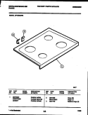COOKTOP PARTS Diagram and Parts List for KF100KDD5  Frigidaire Range