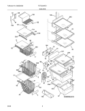 SHELVES Diagram and Parts List for FGTC2349KS1  Frigidaire Refrigerator