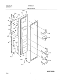FREEZER DOOR Diagram and Parts List for GLHS234ZAW1  Frigidaire Refrigerator