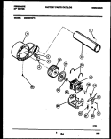 BLOWER AND DRIVE PARTS Diagram and Parts List for DE6420RW3  Frigidaire Dryer