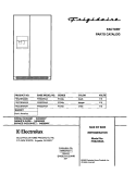 COVER Diagram and Parts List for FRS23R4AW7  Frigidaire Refrigerator
