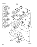 BURNER Diagram and Parts List for FGFB68CQA  Frigidaire Range
