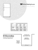COVER Diagram and Parts List for WRT21MP5AB7  Westinghouse Refrigerator