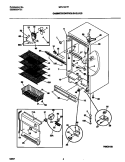 CABINET / CONTROL / SHELVES Diagram and Parts List for MFU16F7FW0  Frigidaire Freezer