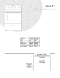 COVER Diagram and Parts List for CRE3860LBC  Crosley Range