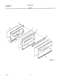 DOOR Diagram and Parts List for FGF345BHWB  Frigidaire Range