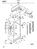 CABINET Diagram and Parts List for FRT18TGFD1  Frigidaire Refrigerator