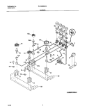 BURNER Diagram and Parts List for PLCS389ACC  Frigidaire Range