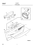 CONTROL PANEL Diagram and Parts List for GLD2350RCQ0  Frigidaire Dishwasher