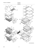 SHELVES Diagram and Parts List for EI23CS35KS0  Electrolux Refrigerator