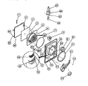 DOOR, FRONT PANEL, LINT FILTER Diagram and Parts List for DG8800PW0  Frigidaire Dryer