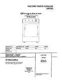 COVER Diagram and Parts List for SGER341AS1  Frigidaire Dryer