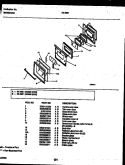 DOOR PARTS Diagram and Parts List for 30-3981-23-03  Tappan Range