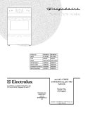 COVER Diagram and Parts List for FEF366CCE  Frigidaire Range