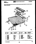 TOP PARTS Diagram and Parts List for SP24C6DWGB  Gibson Dishwasher
