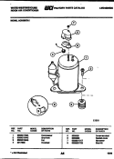 COMPRESSOR PARTS Diagram and Parts List for AC062N7A1  Frigidaire Air Conditioner