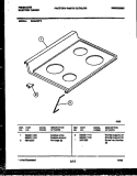 COOKTOP PARTS Diagram and Parts List for RG34NL3  Frigidaire Range