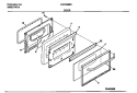 DOOR Diagram and Parts List for FGF332BBWB  Frigidaire Range