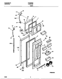 DOOR Diagram and Parts List for FRT22RGCB2  Frigidaire Refrigerator