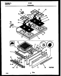 COOKTOP AND BROILER DRAWER PARTS Diagram and Parts List for 30-3352-23-02  Tappan Range