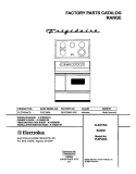 COVER Diagram and Parts List for PLEF489ACB  Frigidaire Range
