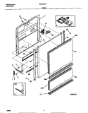 DOOR Diagram and Parts List for MDB421RFR0  Frigidaire Dishwasher