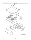 TOP/DRAWER Diagram and Parts List for CFEF3018LMA  Frigidaire Range