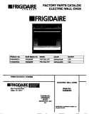 COVER Diagram and Parts List for FEB386WECA  Frigidaire Wall Oven