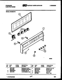 BACKGUARD Diagram and Parts List for RA30BEL3  Frigidaire Range