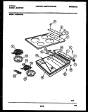 COOKTOP PARTS Diagram and Parts List for 13-2620-08-02  Tappan Cooktop