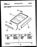 COOKTOP PARTS Diagram and Parts List for 73-3951-00-03  Tappan Range