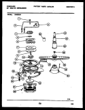 MOTOR PUMP PARTS Diagram and Parts List for DW5200A1  Frigidaire Dishwasher