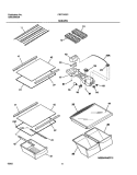 SHELVES Diagram and Parts List for FRT21G3CW0  Frigidaire Refrigerator